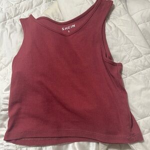 Burgundy tank top crop S